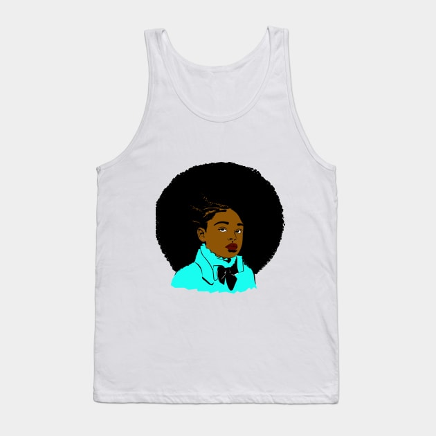 Black girl with afro hair Tank Top by Flower Queen